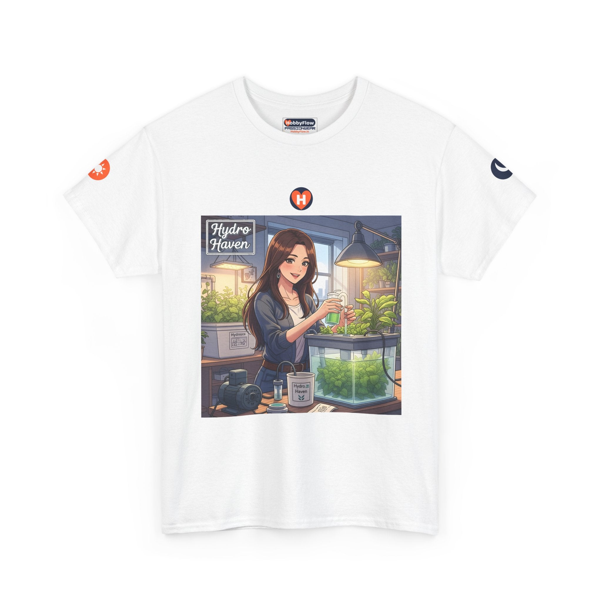 HobbyFlow #266 Hydroponic gardening Tee - Essential Gardening & Nature Wear: Sip Sunlight, Harvest Whispers of Green!