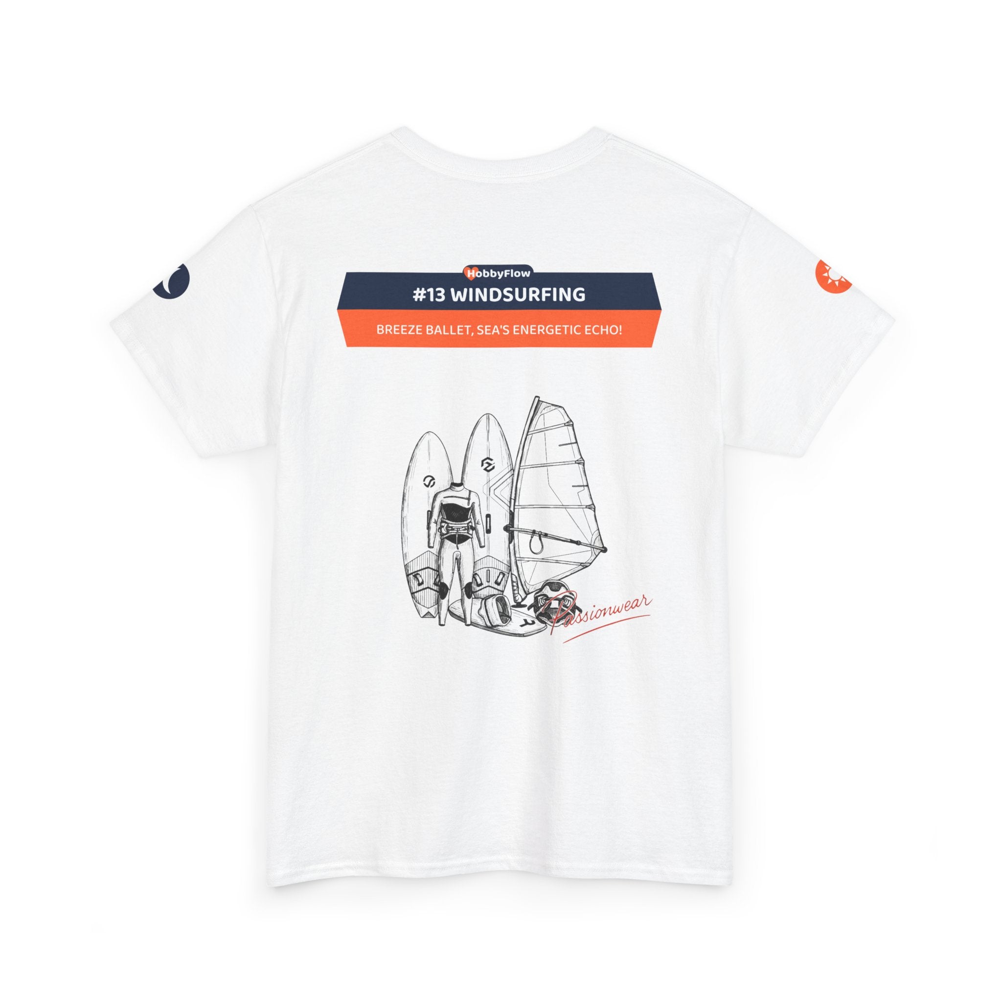HobbyFlow #13 Windsurfing Tee - Essential Sports & Adventure Wear: Breeze Ballet, Sea's Energetic Echo!