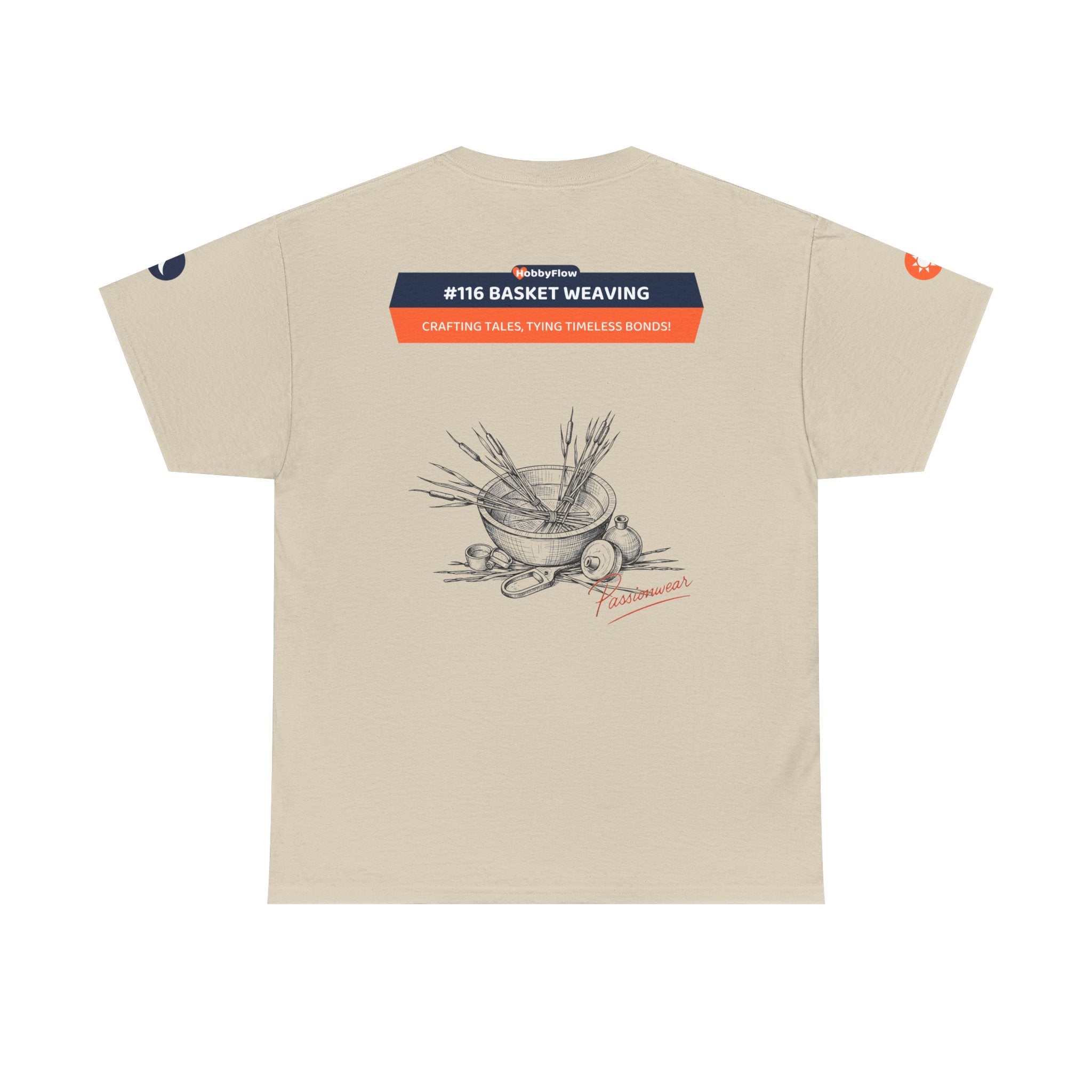 HobbyFlow #116 Basket weaving Tee - Essential Creative Arts & Crafts Wear: Crafting Tales, Tying Timeless Bonds!