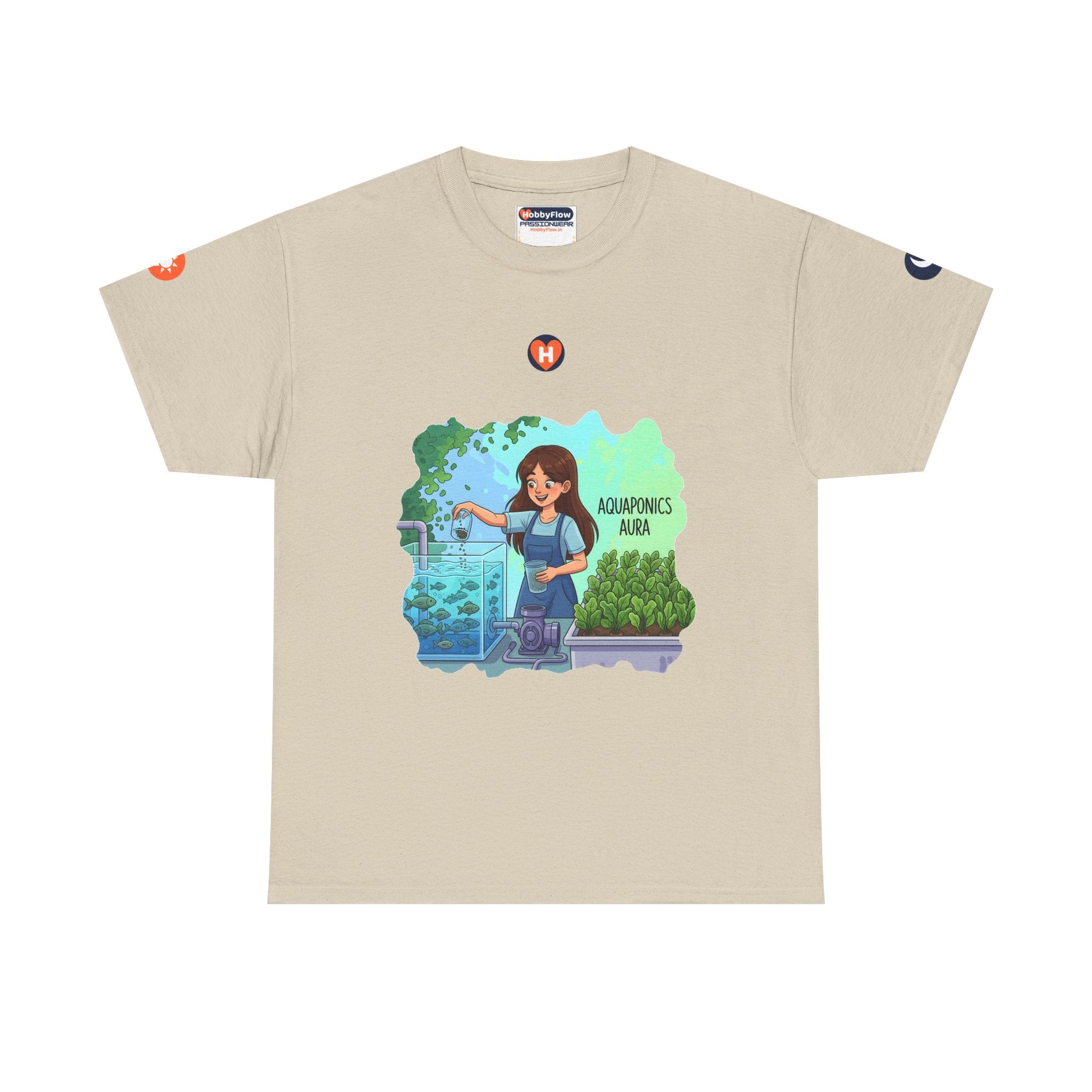 HobbyFlow #267 Aquaponics Tee - Essential Gardening & Nature Wear: Harbor Waves, Cultivate Life's Oasis!