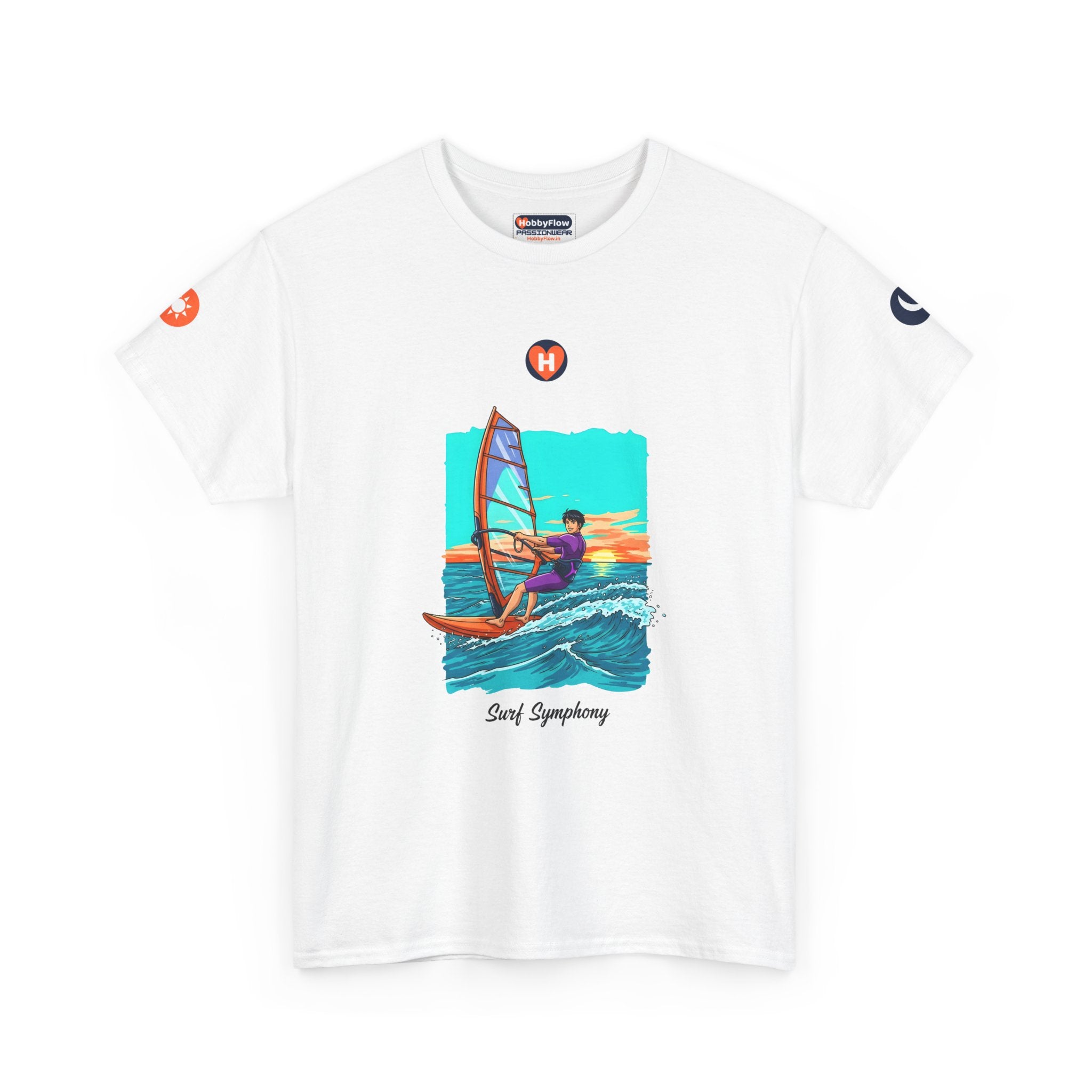 HobbyFlow #13 Windsurfing Tee - Essential Sports & Adventure Wear: Breeze Ballet, Sea's Energetic Echo!