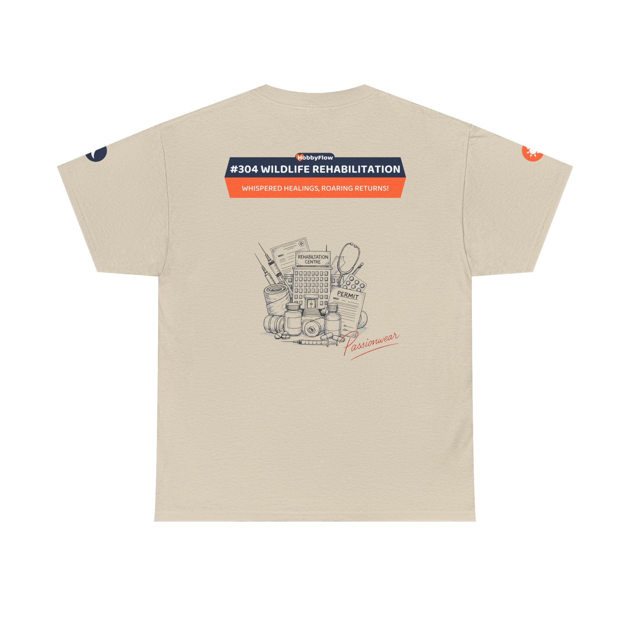 HobbyFlow #304 Wildlife rehabilitation Tee - Essential Animals & Pets Wear: Whispered Healings, Roaring Returns!