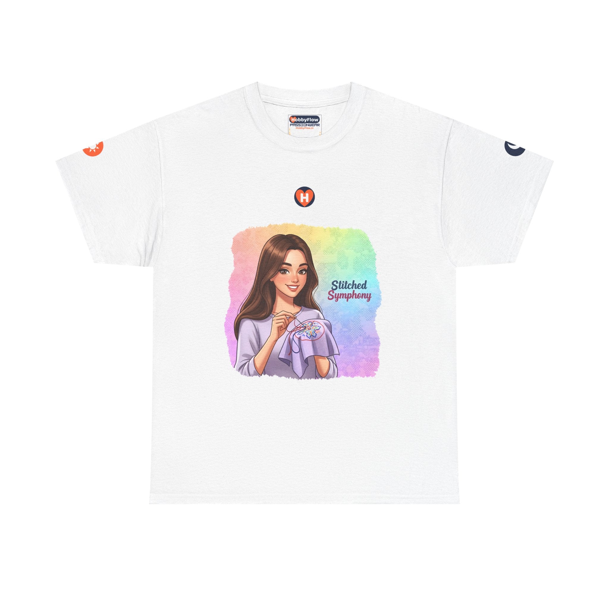 HobbyFlow #112 Cross-stitch Tee - Essential Creative Arts & Crafts Wear: Harmony in Hands, Melodies in Threads!