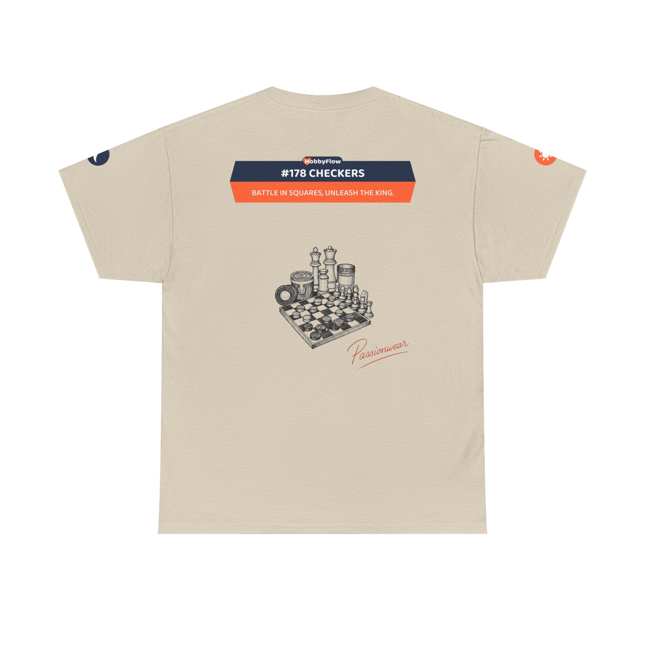 HobbyFlow #178 Checkers Tee - Essential Games & Collecting Wear: Battle in Squares, Unleash the King.