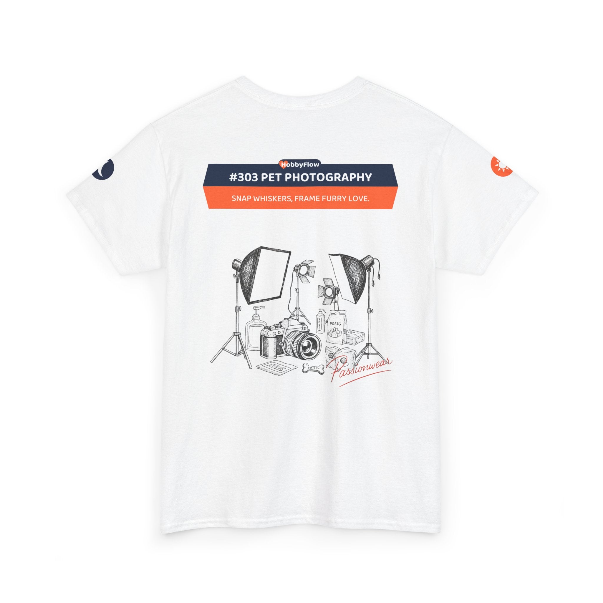 HobbyFlow #303 Pet photography Tee - Essential Animals & Pets Wear: Snap Whiskers, Frame Furry Love.