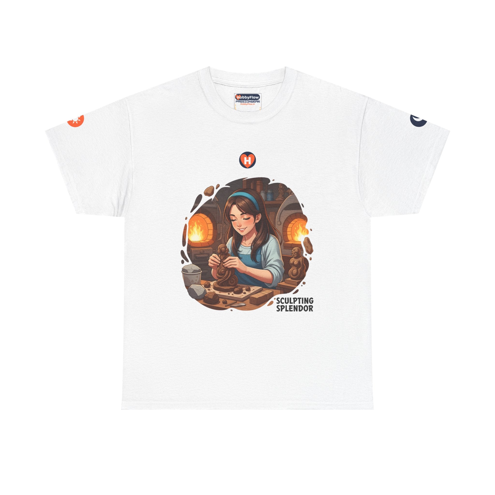 HobbyFlow #100 Sculpting Tee - Essential Creative Arts & Crafts Wear: Carve Chaos, Birth Brilliance, Touch Timeless!