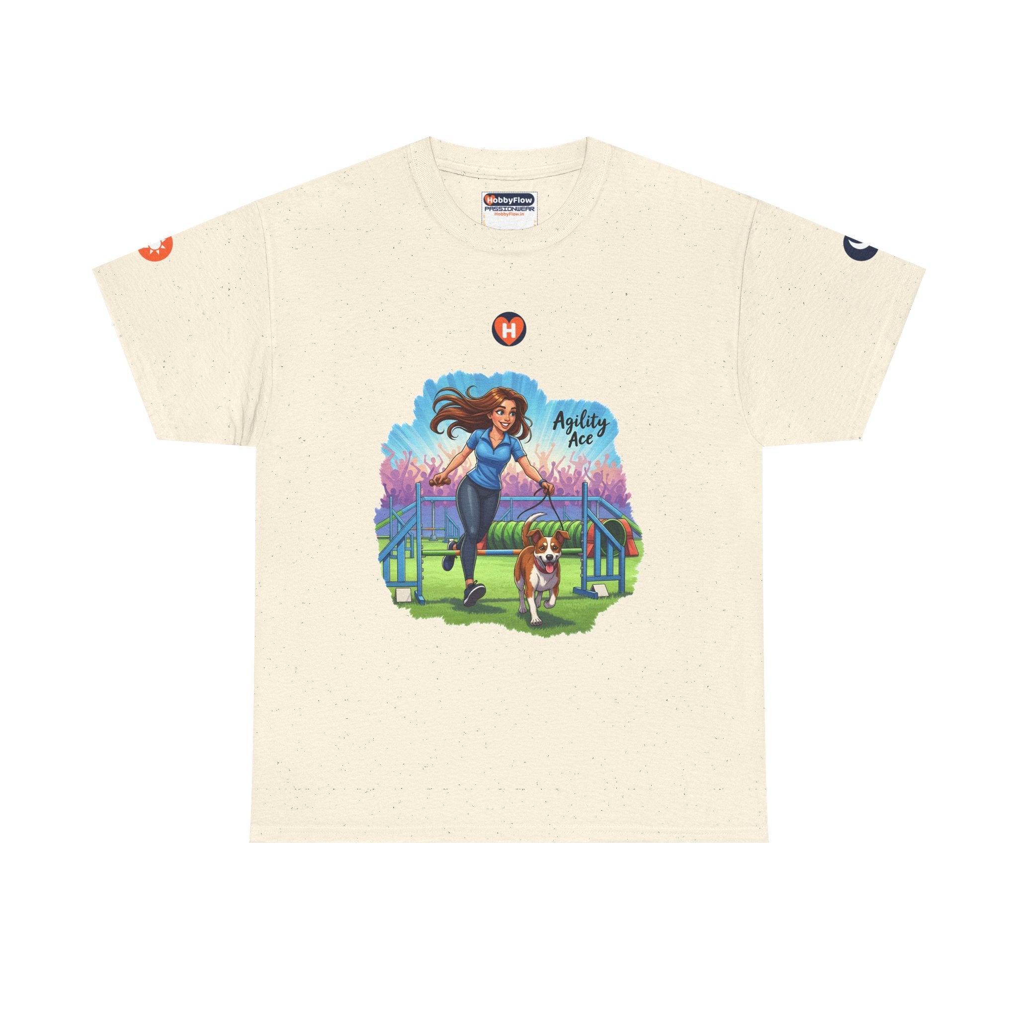 HobbyFlow #298 Dog agility training Tee - Essential Animals & Pets Wear: Leap Bold, Land Brave, Hound's Heartsong!