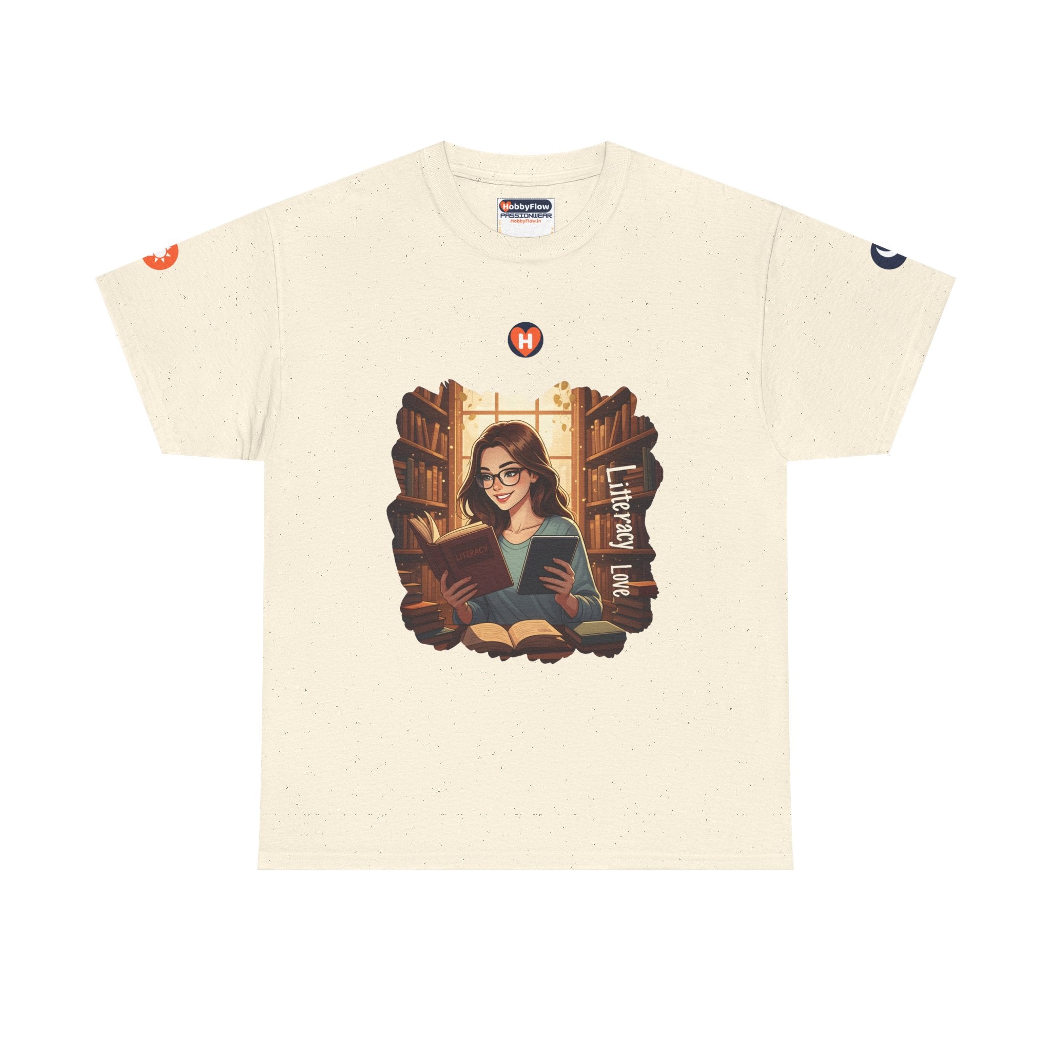 HobbyFlow #307 Reading Tee - Essential Intellectual & Educational Wear: Unfurl Minds, Kindle Heart's Echo.