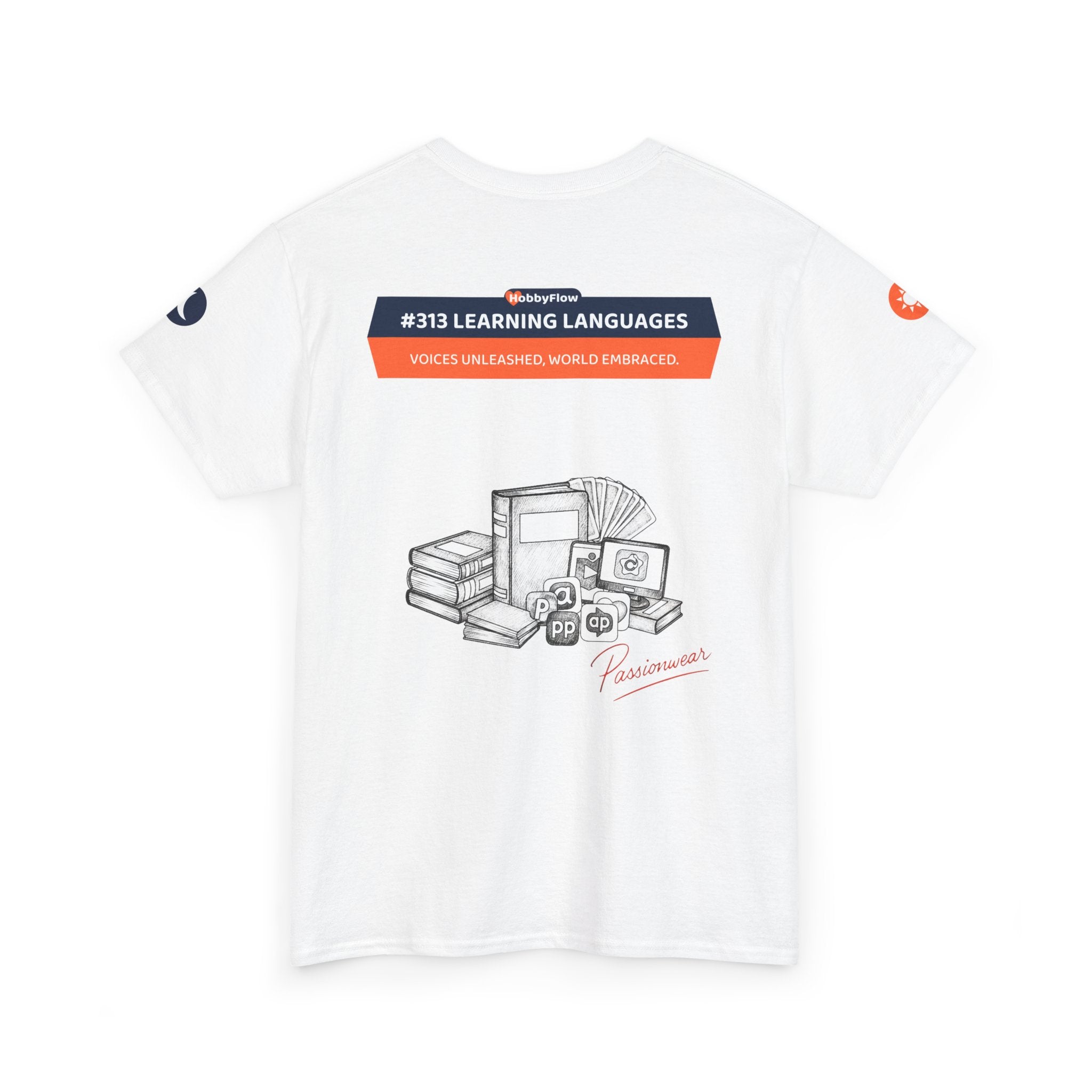 HobbyFlow #313 Learning languages Tee - Essential Intellectual & Educational Wear: Voices Unleashed, World Embraced.