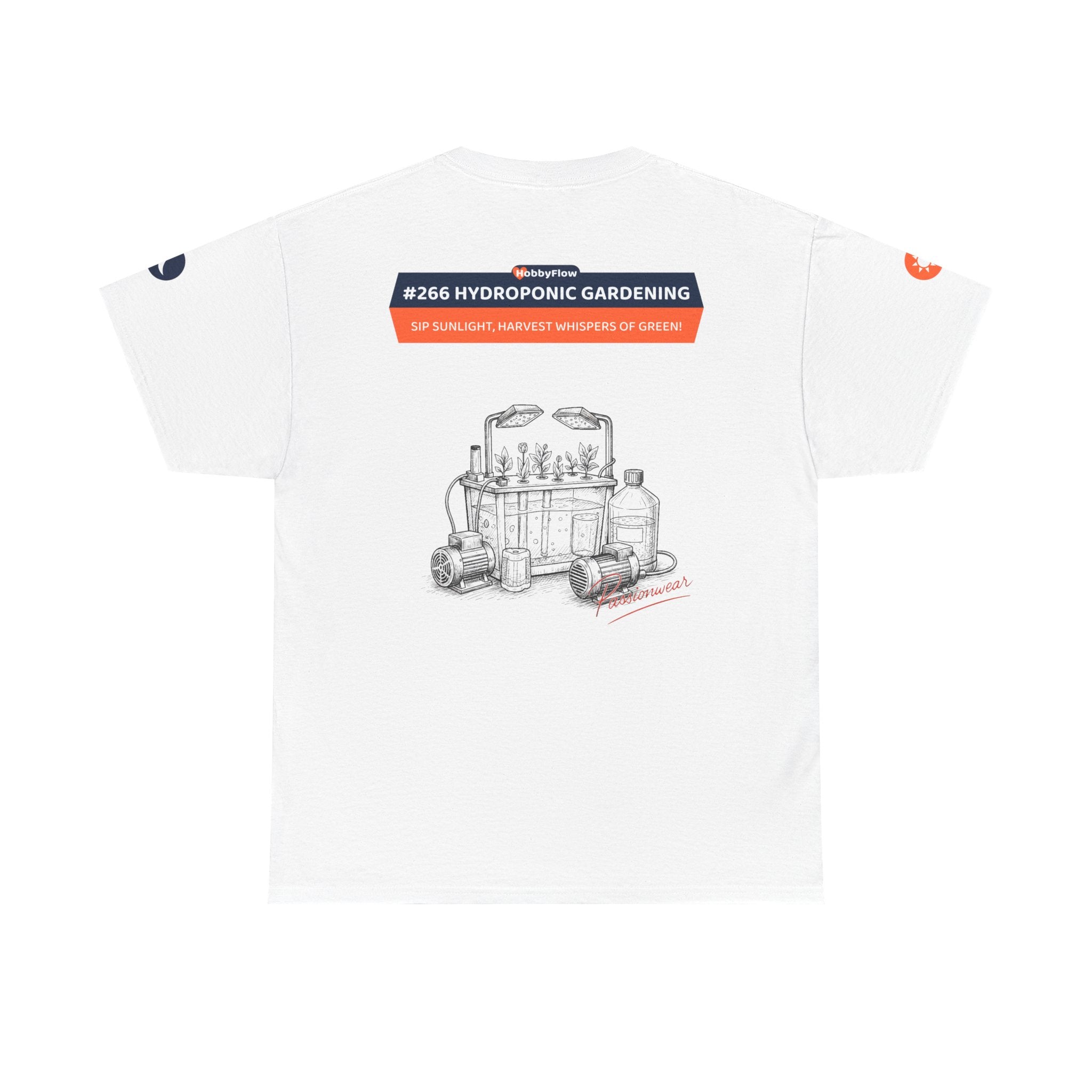 HobbyFlow #266 Hydroponic gardening Tee - Essential Gardening & Nature Wear: Sip Sunlight, Harvest Whispers of Green!
