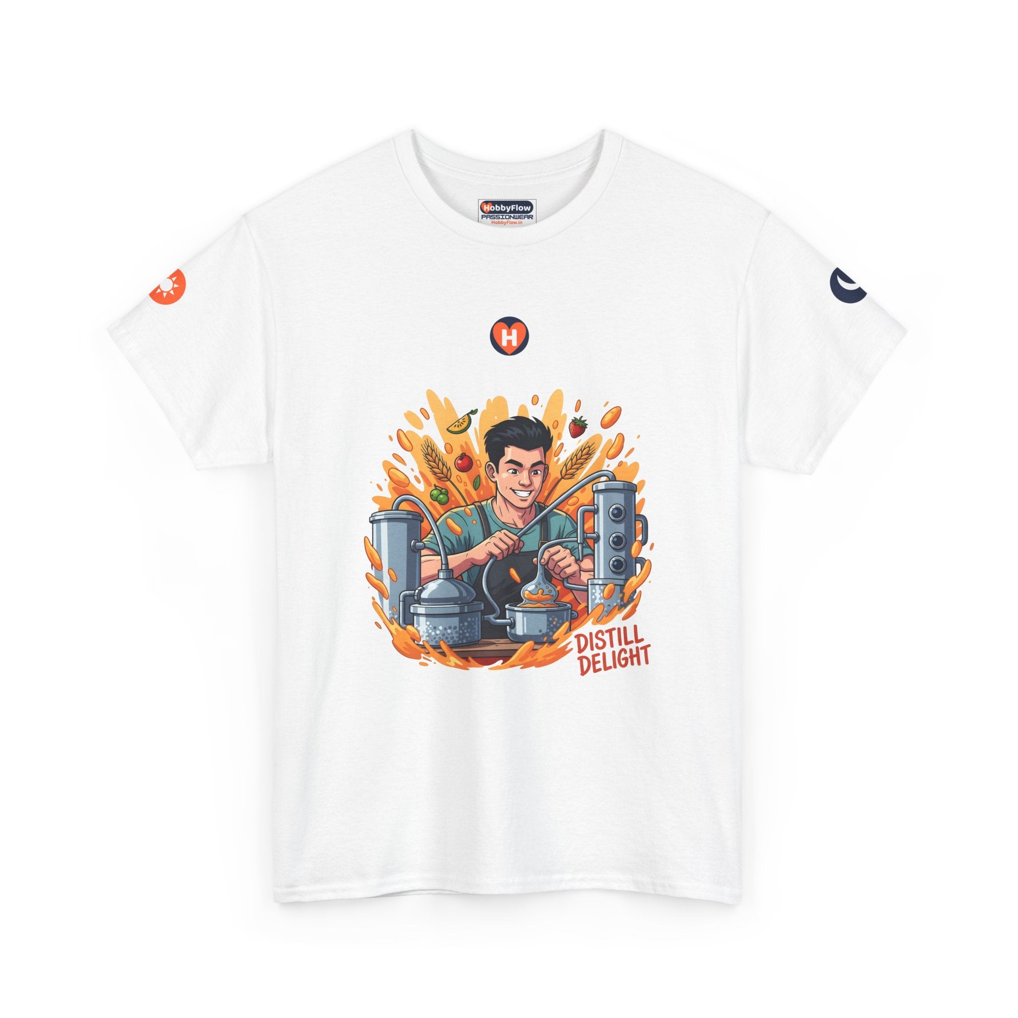 HobbyFlow #242 Home distilling Tee - Essential Food & Drink Wear: Brew Bold, Sip Serenity, Toast Time!