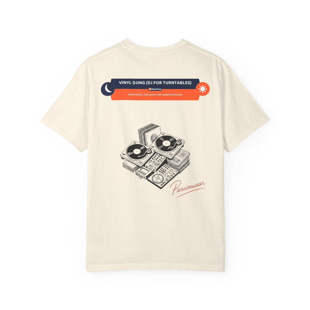 HobbyFlow Mens Essential Vinyl DJing (DJ for turntables) Passionwear