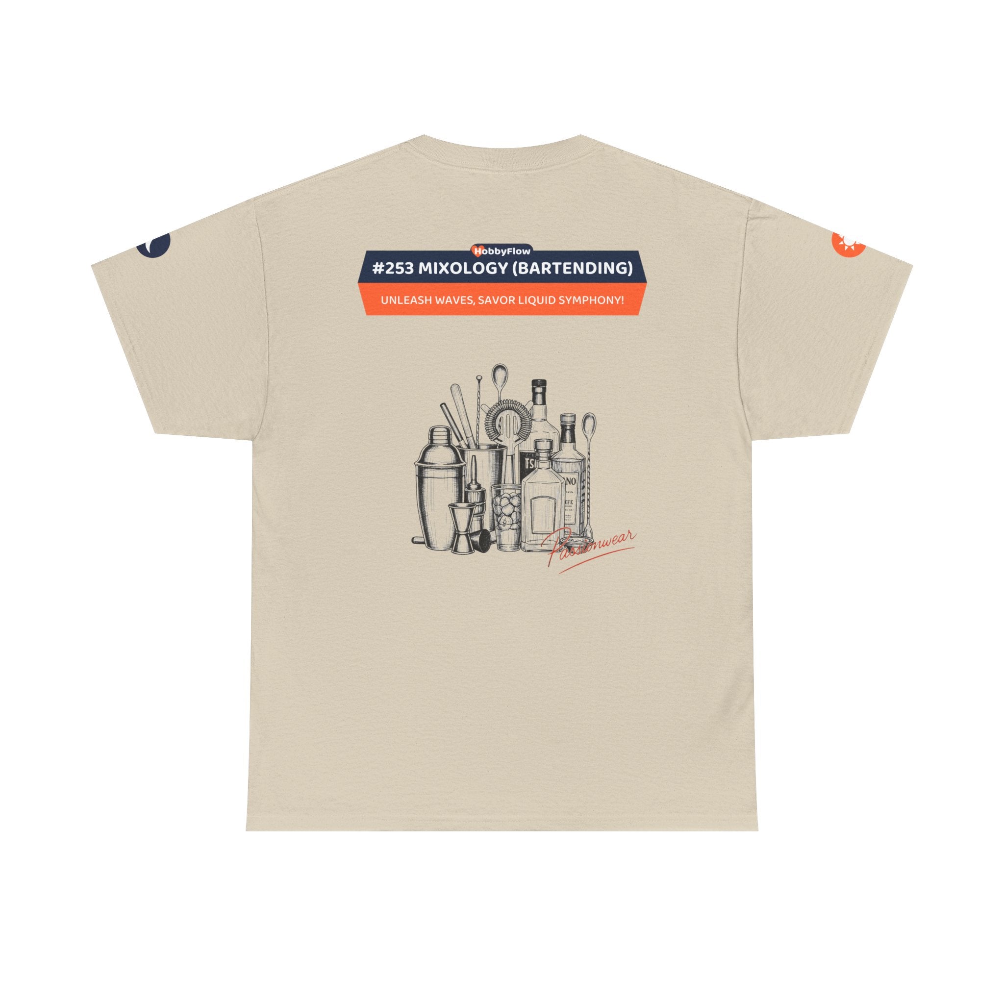 HobbyFlow #253 Mixology (Bartending) Tee - Essential Food & Drink Wear: Unleash Waves, Savor Liquid Symphony!