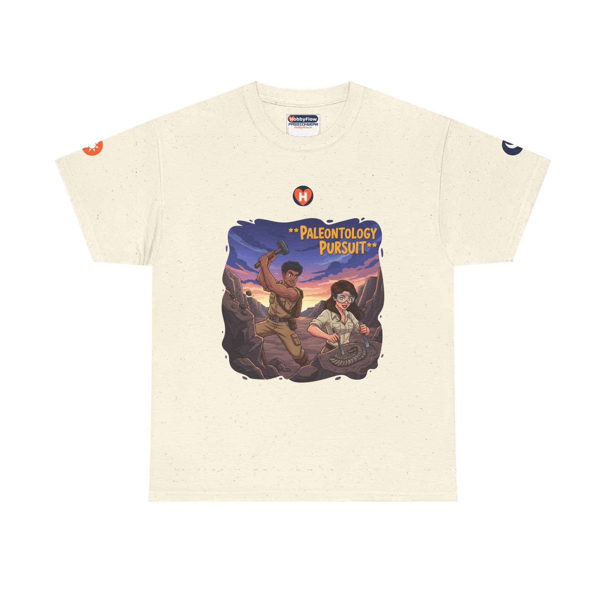 HobbyFlow #284 Fossil hunting Tee - Essential Gardening & Nature Wear: Trace Time's Tales, Unveil Ancient Echoes!