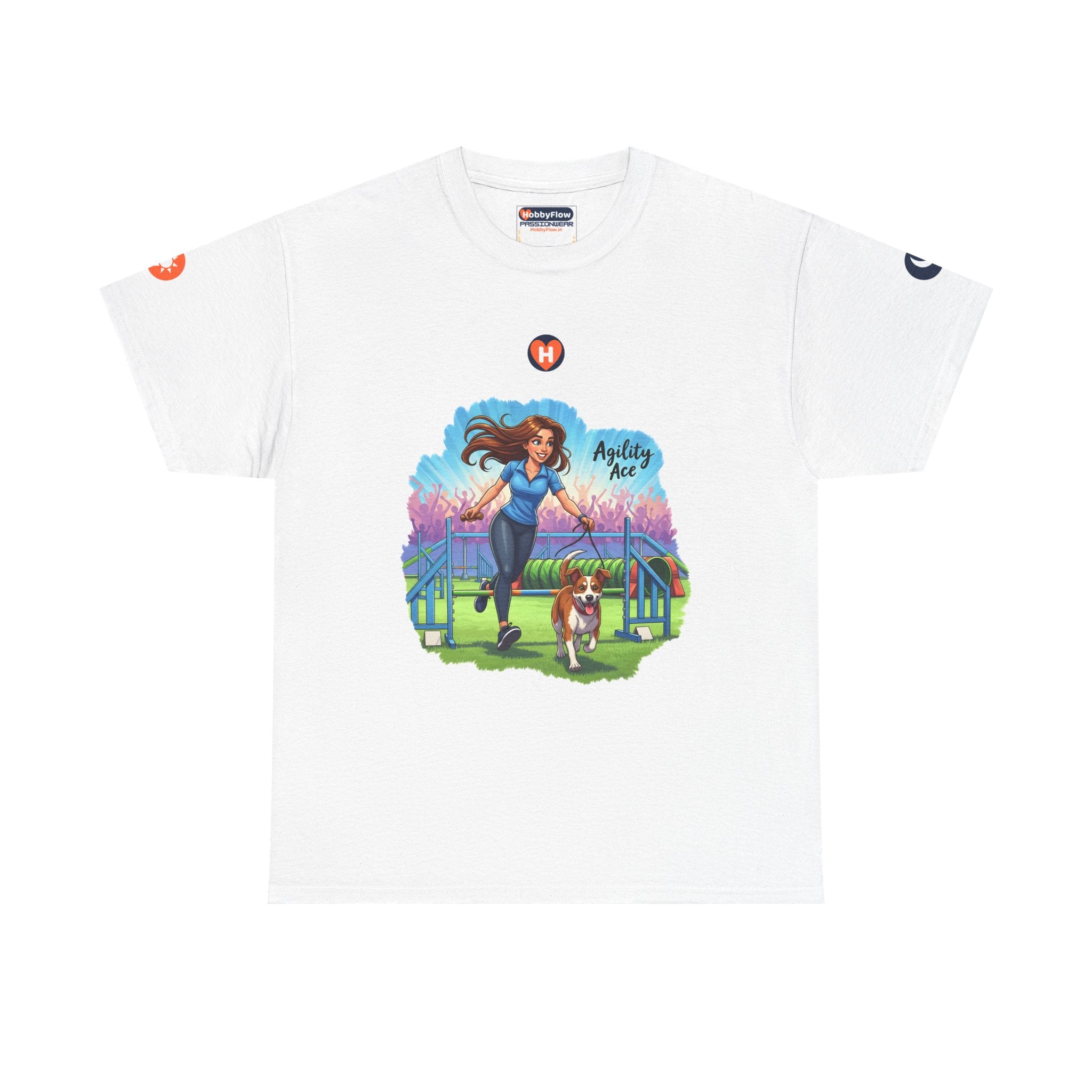 HobbyFlow #298 Dog agility training Tee - Essential Animals & Pets Wear: Leap Bold, Land Brave, Hound's Heartsong!