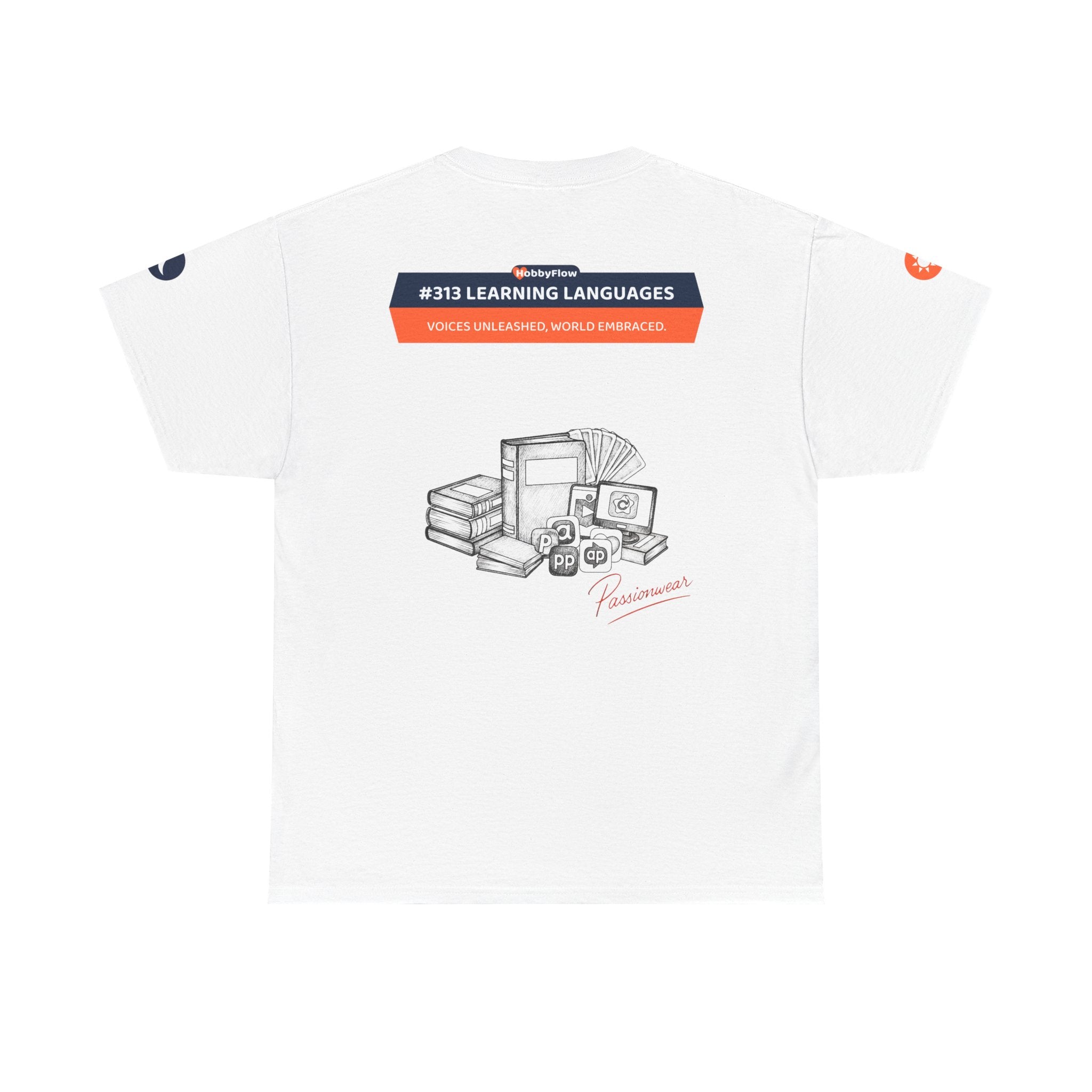 HobbyFlow #313 Learning languages Tee - Essential Intellectual & Educational Wear: Voices Unleashed, World Embraced.