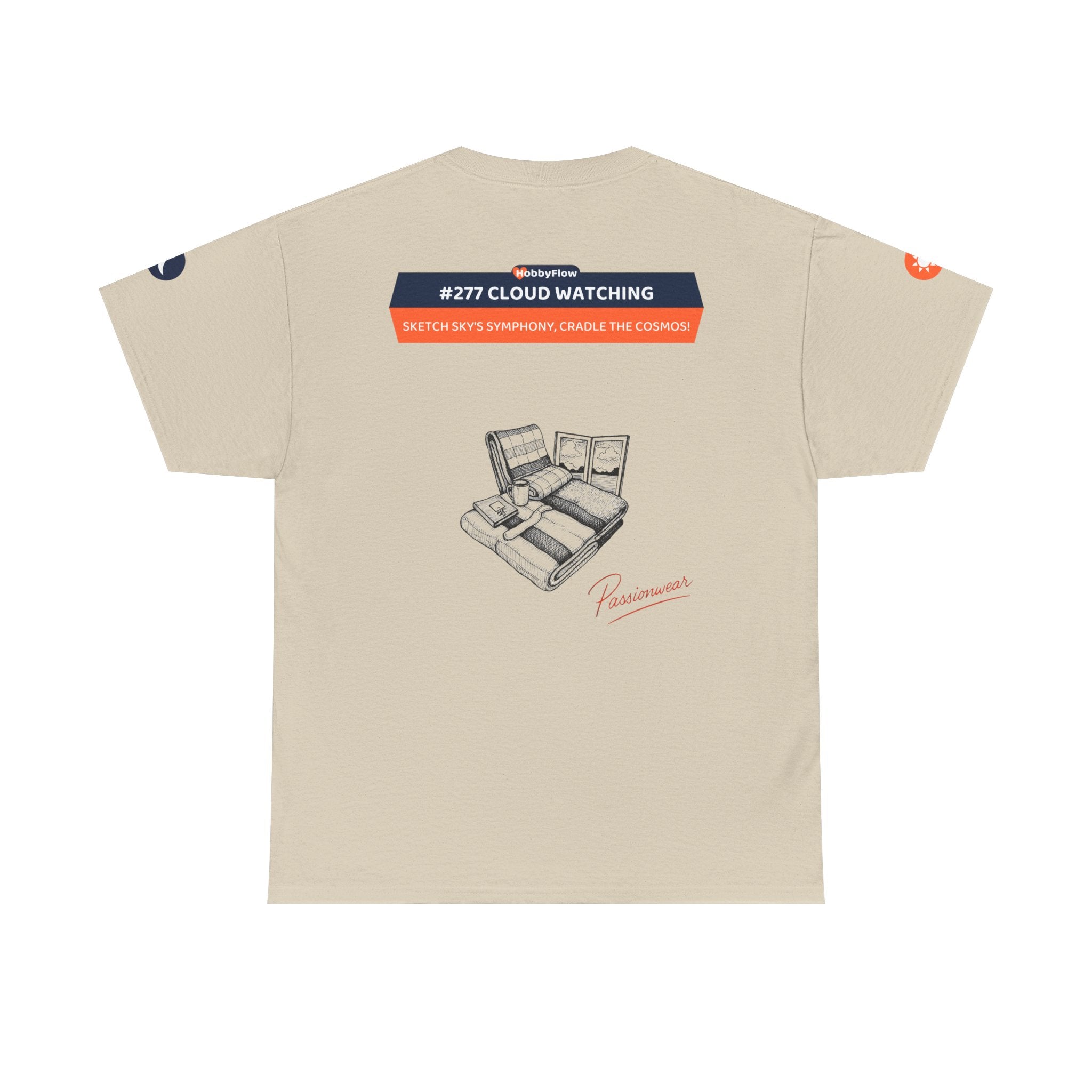 HobbyFlow #277 Cloud watching Tee - Essential Gardening & Nature Wear: Sketch Sky's Symphony, Cradle the Cosmos!