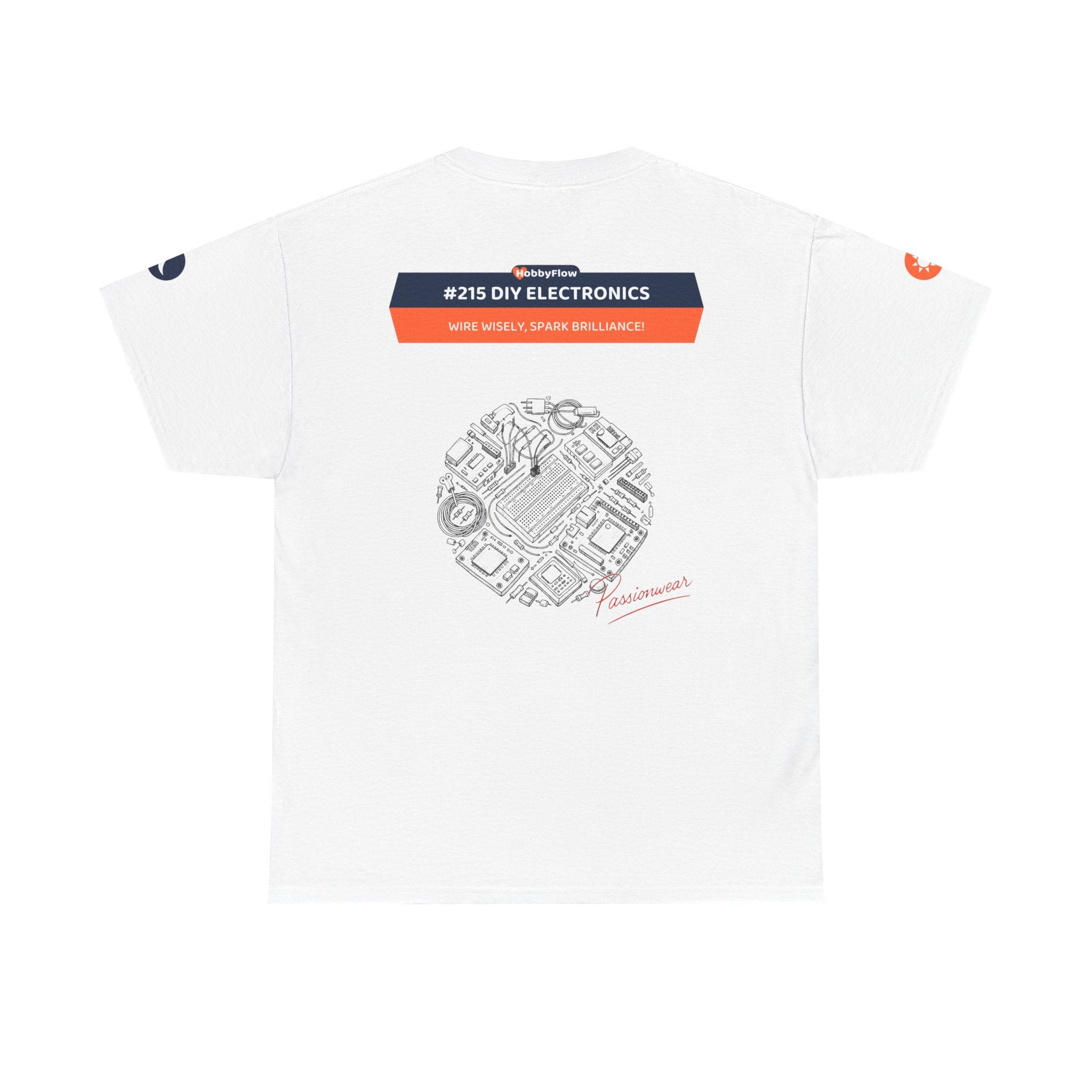 HobbyFlow #215 DIY electronics Tee - Essential Technology & DIY Wear: Wire Wisely, Spark Brilliance!