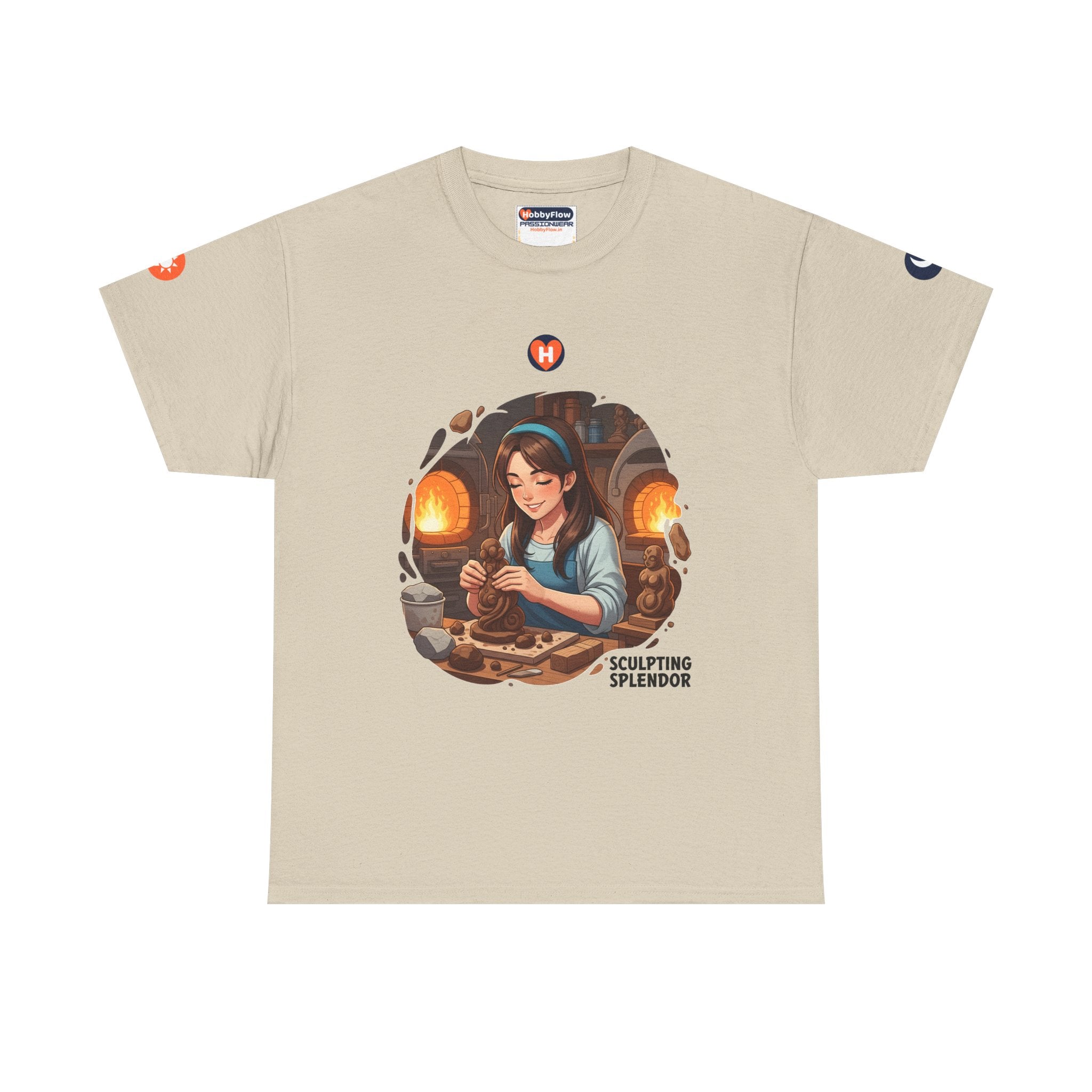 HobbyFlow #100 Sculpting Tee - Essential Creative Arts & Crafts Wear: Carve Chaos, Birth Brilliance, Touch Timeless!