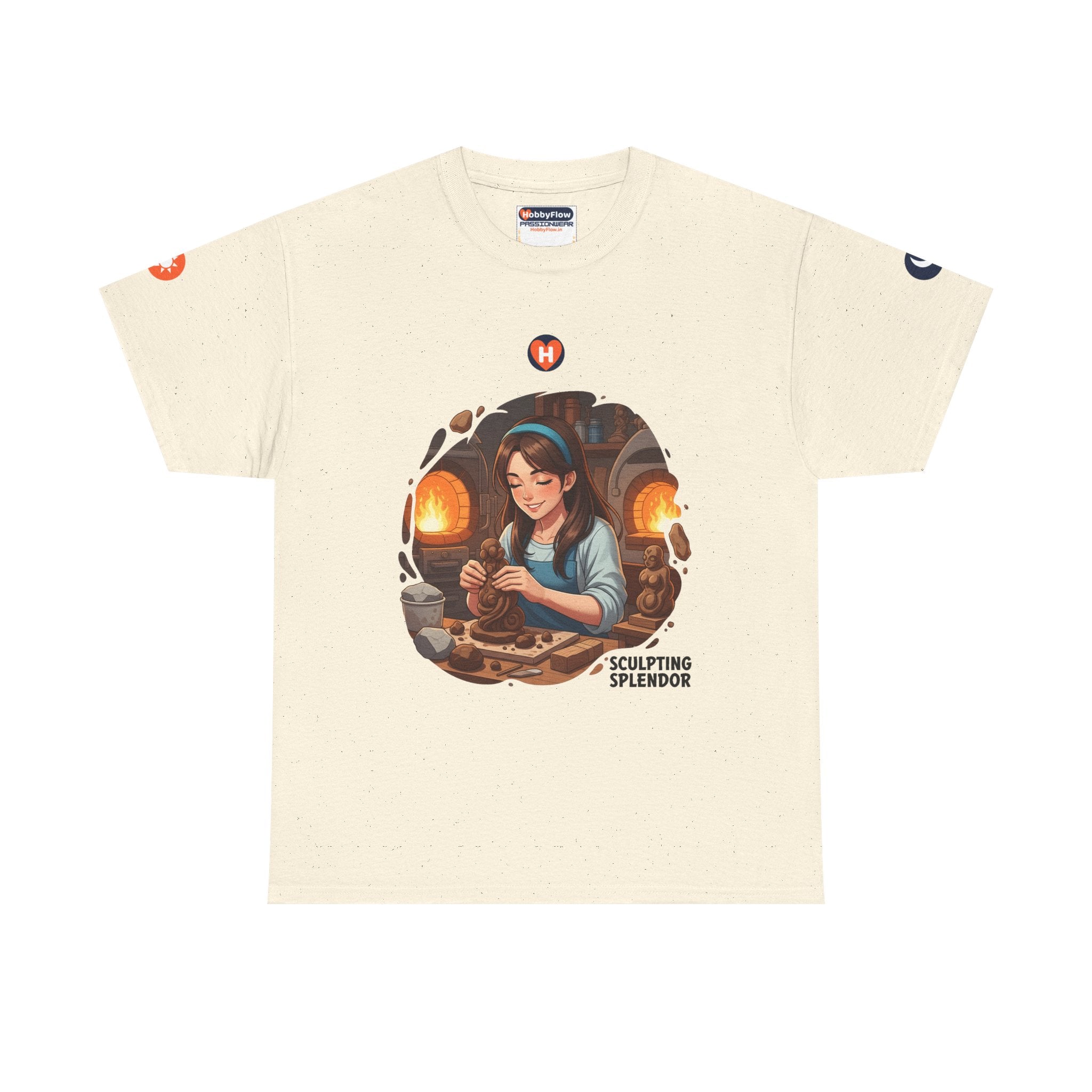 HobbyFlow #100 Sculpting Tee - Essential Creative Arts & Crafts Wear: Carve Chaos, Birth Brilliance, Touch Timeless!