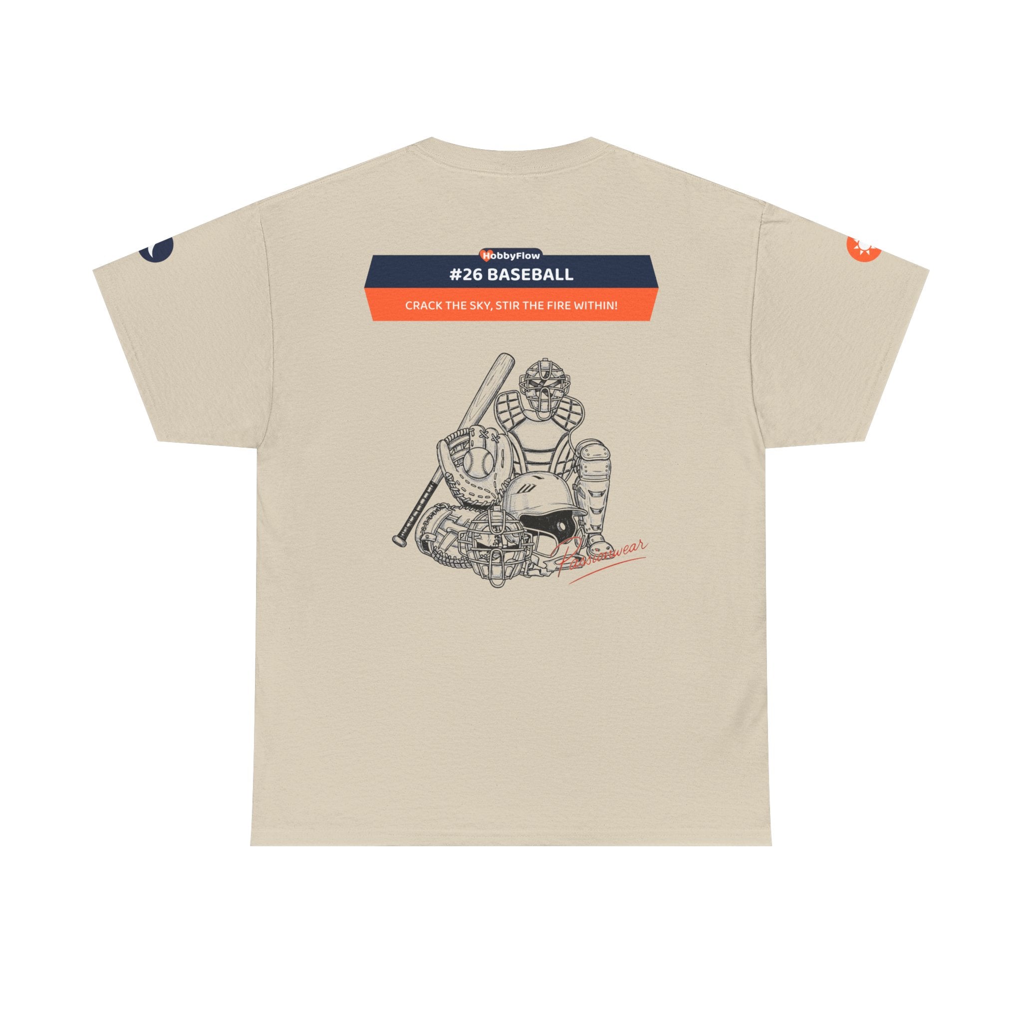 HobbyFlow #26 Baseball Tee - Essential Sports & Adventure Wear: Crack the Sky, Stir the Fire Within!