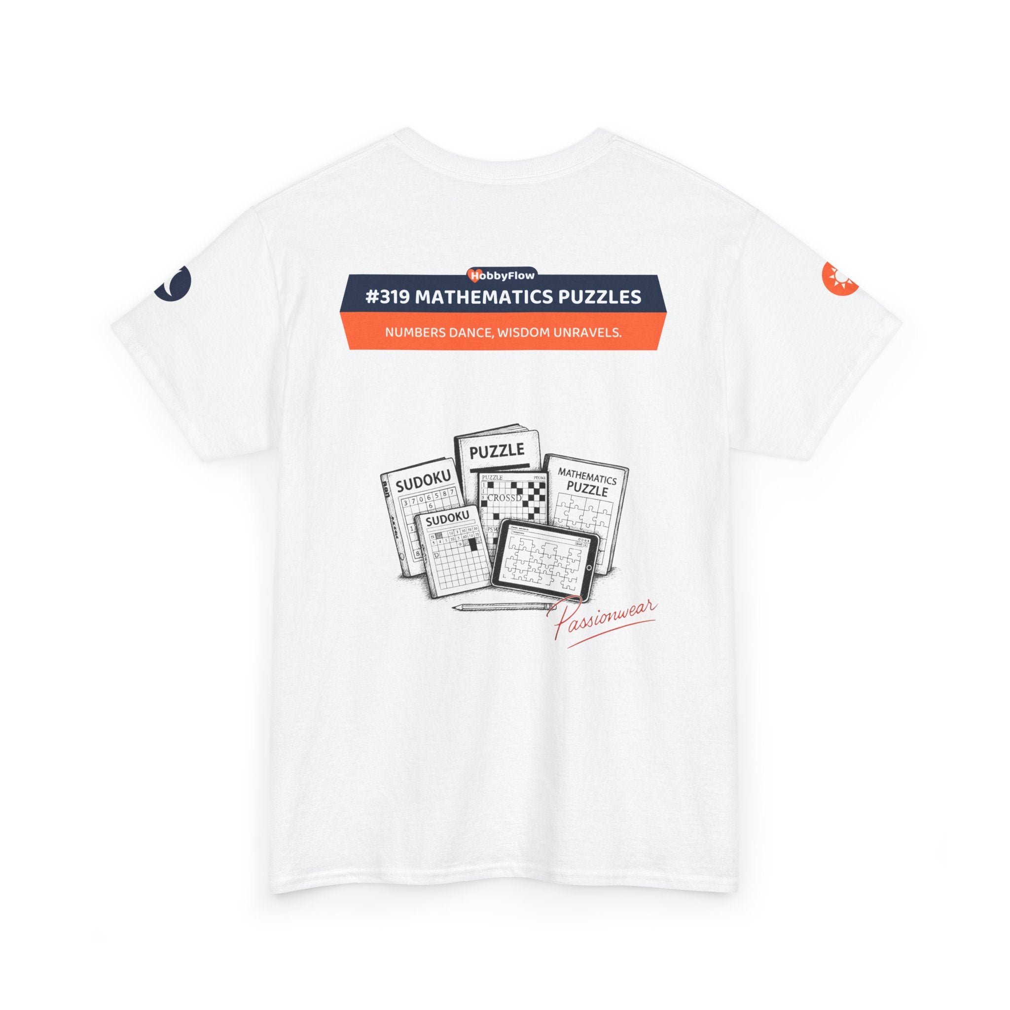 HobbyFlow #319 Mathematics puzzles Tee - Essential Intellectual & Educational Wear: Numbers Dance, Wisdom Unravels.