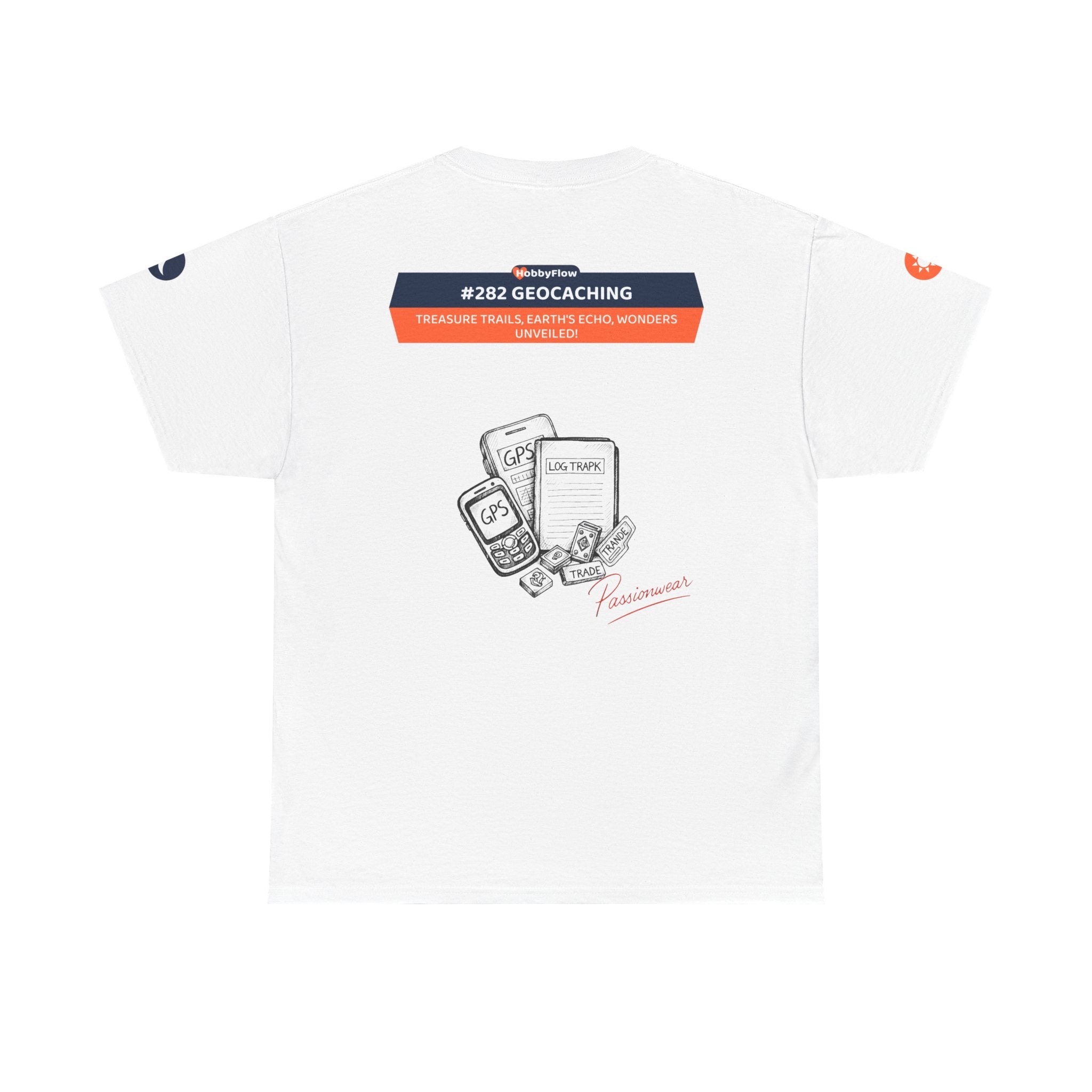 HobbyFlow #282 Geocaching Tee - Essential Gardening & Nature Wear: Treasure Trails, Earth's Echo, Wonders Unveiled!