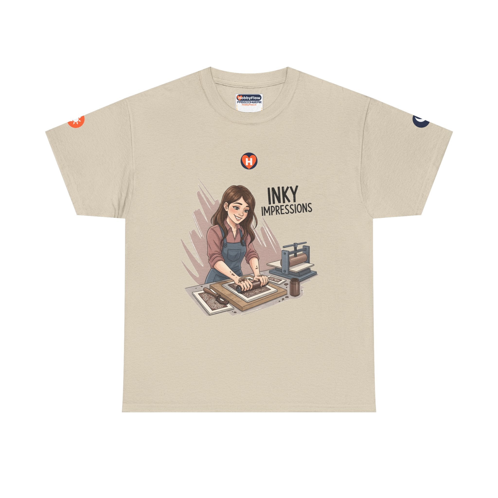 HobbyFlow #107 Printmaking Tee - Essential Creative Arts & Crafts Wear: Press Passion, Unfurl Undying Artistry!