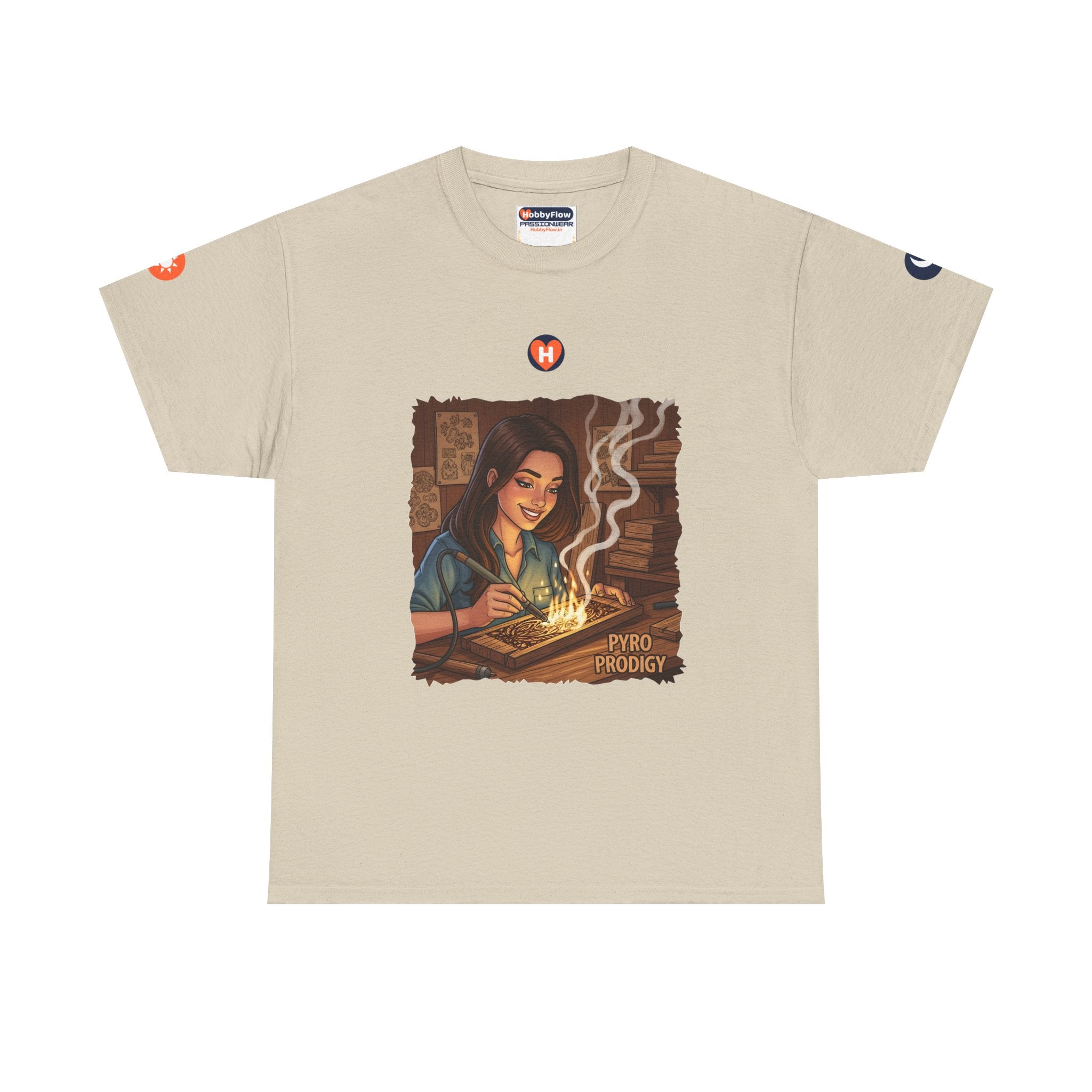 HobbyFlow #103 Woodburning (Pyrography) Tee - Essential Creative Arts & Crafts Wear: Flame's Kiss, Timber's Tale, Artistry Aflame!