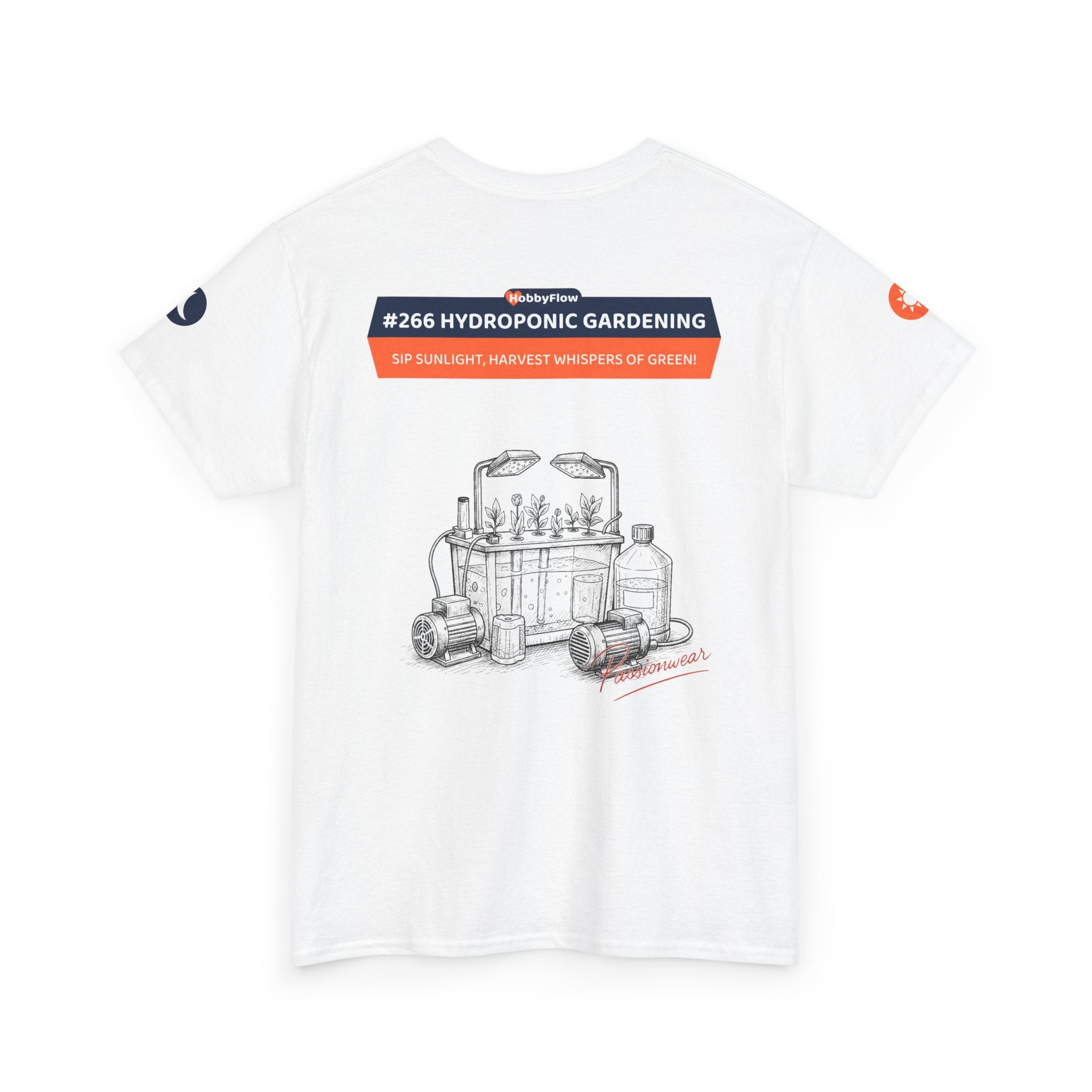 HobbyFlow #266 Hydroponic gardening Tee - Essential Gardening & Nature Wear: Sip Sunlight, Harvest Whispers of Green!