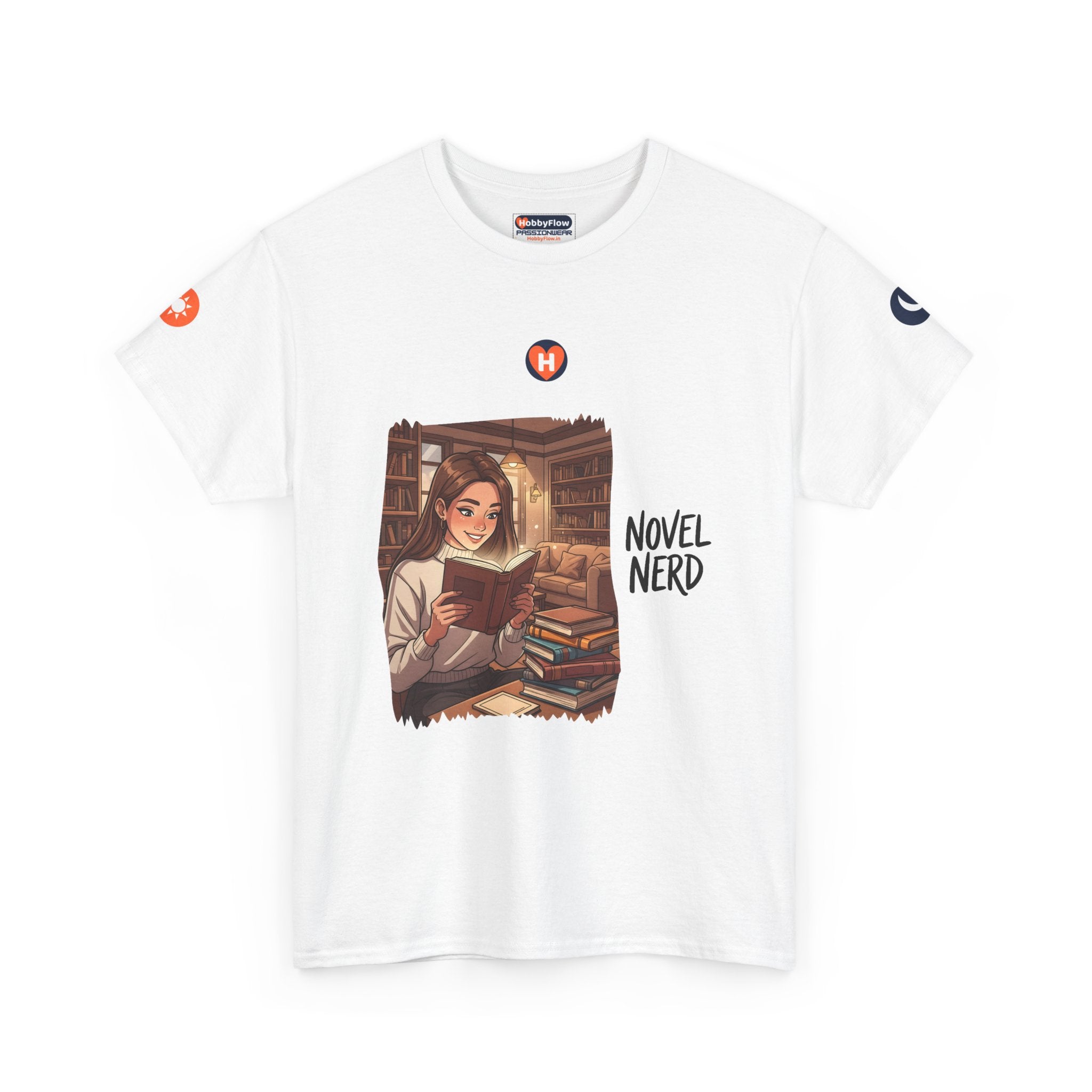 HobbyFlow #308 Book club Tee - Essential Intellectual & Educational Wear: Pages Unleashed, Souls Kindled Anew!
