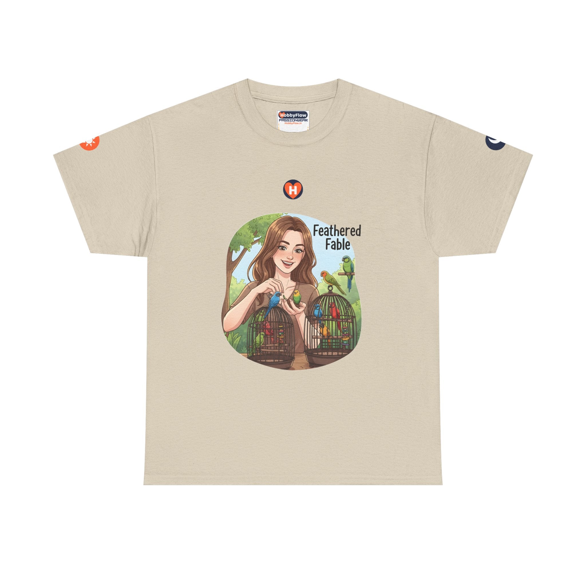 HobbyFlow #302 Bird keeping (avian) Tee - Essential Animals & Pets Wear: Feathers Whisper, Hearts Soar, Love Sings!