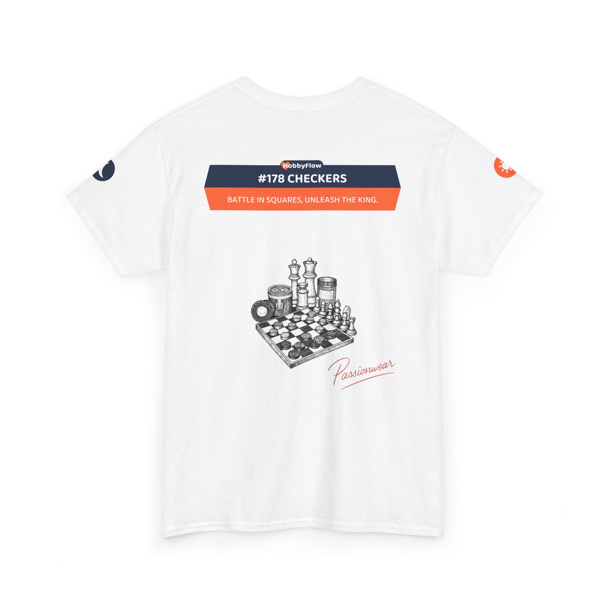 HobbyFlow #178 Checkers Tee - Essential Games & Collecting Wear: Battle in Squares, Unleash the King.