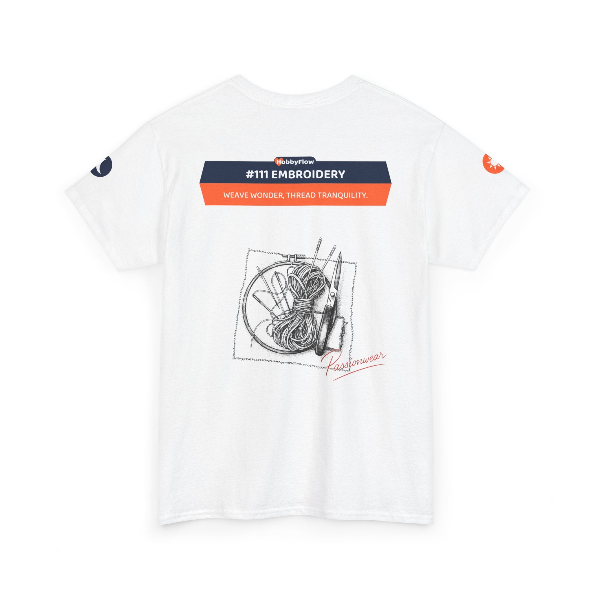 HobbyFlow #111 Embroidery Tee - Essential Creative Arts & Crafts Wear: Weave Wonder, Thread Tranquility.