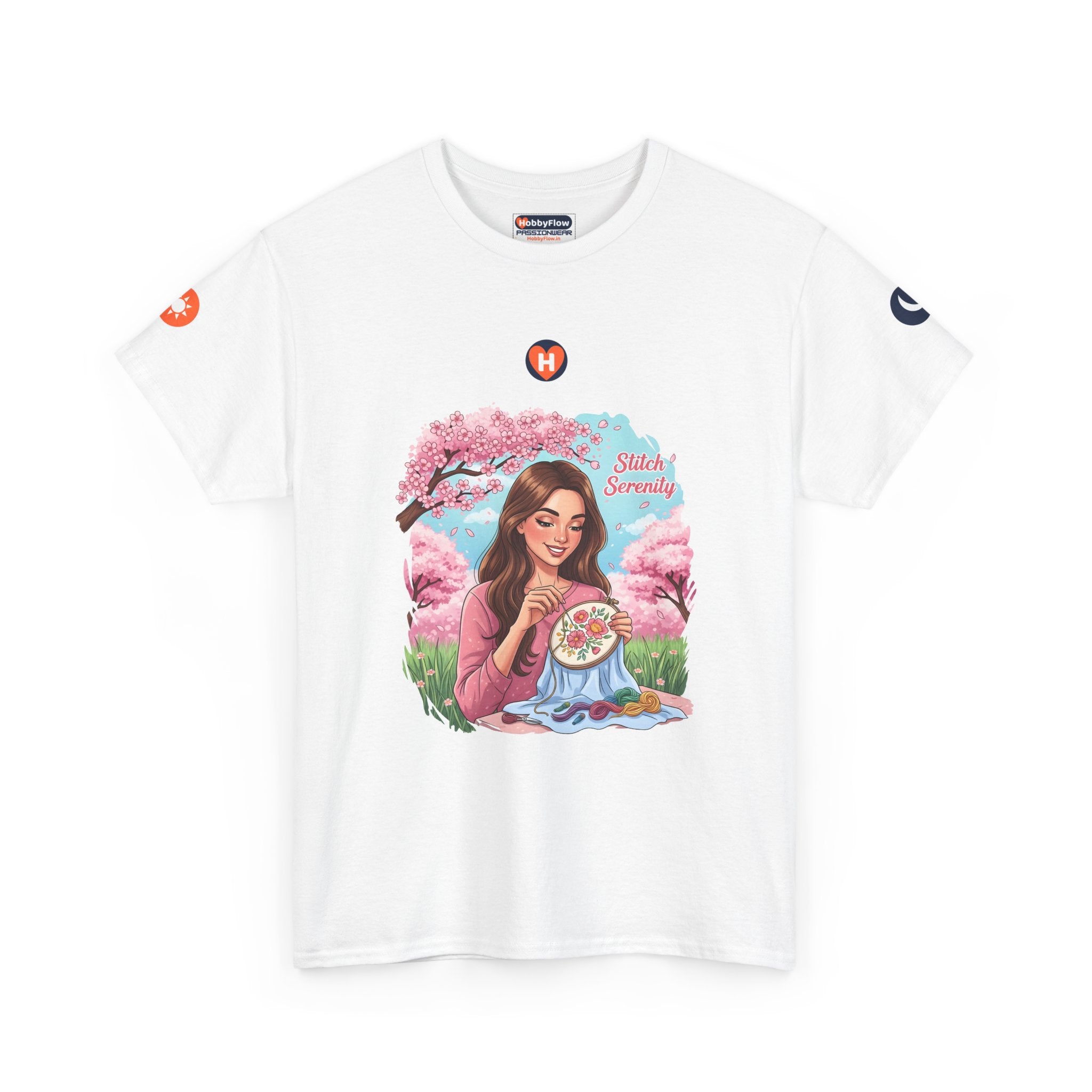 HobbyFlow #111 Embroidery Tee - Essential Creative Arts & Crafts Wear: Weave Wonder, Thread Tranquility.