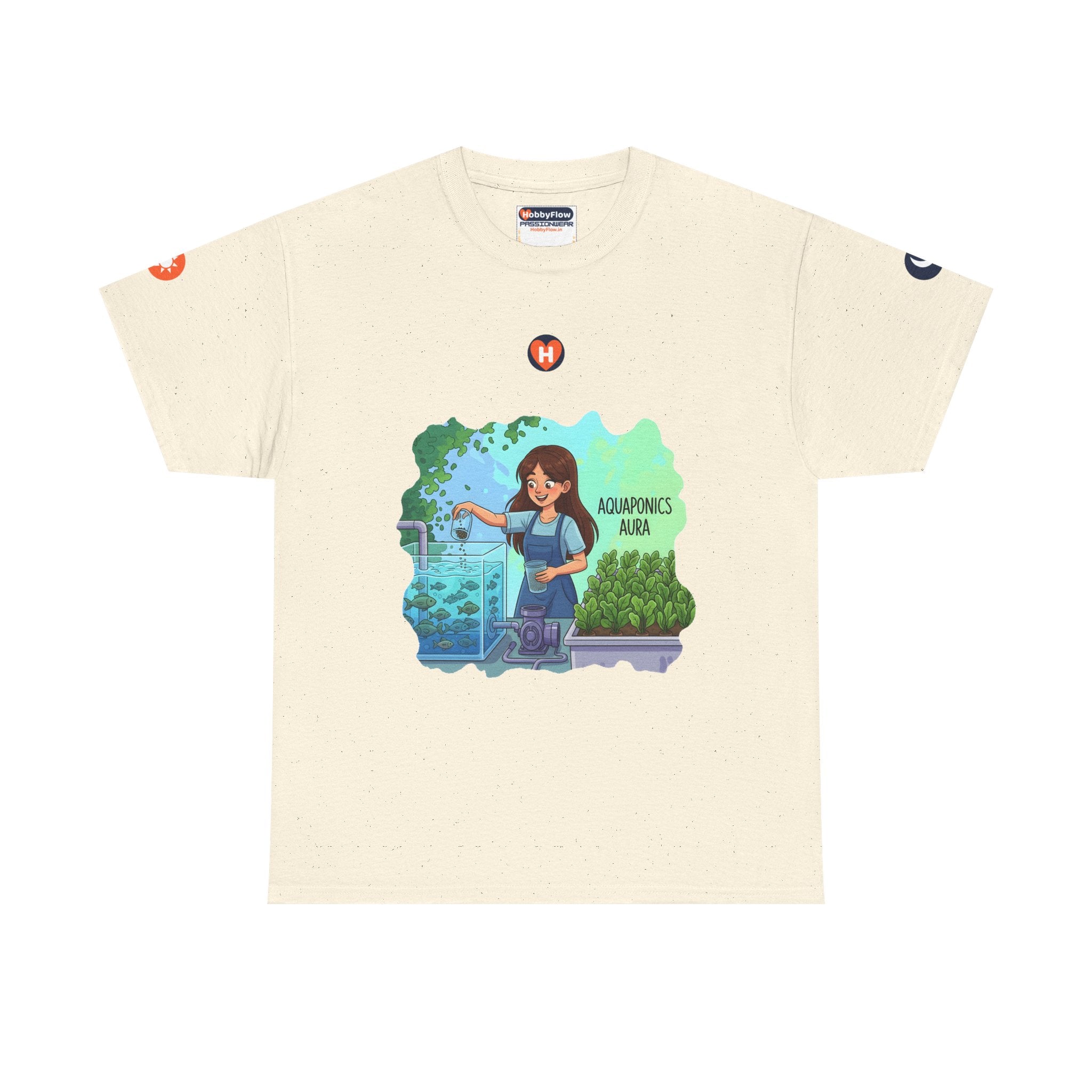 HobbyFlow #267 Aquaponics Tee - Essential Gardening & Nature Wear: Harbor Waves, Cultivate Life's Oasis!